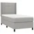 Vidaxl Box spring postelja z vzmetnico svetlo siva 80x200 cm blago