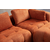 ATELIER DEL SOFA Amaris 3 Seater With Pouffe Orange ugaona sofa