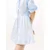 Tommy Jeans Dolga srajca svetlo modra/bela