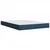 Vidaxl Box spring postelja z vzmetnico modra 140x200 cm blago