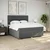 Vidaxl Box spring postelja z vzmetnico temno siva 180x200 cm blago