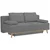 Dieter Knoll BOXSPRING ZOFA, siva tekstil