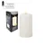 LED sveča za nagrobno svetilko 7x16cm bela 68918