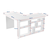 HANAH HOME Radni sto Vesper Venezia Walnut White