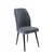 Hanah Home set trpezarijskih stolica Platinum 6 kom, dimno siva tkanina Jerry, crne metalne noge