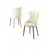 HANAH HOME Set stolica (6 komada) Alpa Cream Chrome