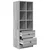 Highboard s ladicama Siva Sonoma 45,5 x 34 x 127 cm
