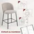 Homestar Set barskih stolov 2 kosa 50x55x93 cm siva