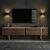Hanah Home TV komoda Onera, 180 cm, travertin / orah Milano / zlatna