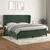 Vidaxl Box spring postelja z vzmetnico temno zelena 200x200 cm žamet
