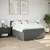 Vidaxl Box spring postelja z vzmetnico temno siva 140x200 cm blago
