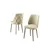 Hanah Home set trpezarijskih stolica Leja 6 kom, krem tkanina Babyface, hromirane metalne noge