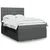 Vidaxl Box spring postelja z vzmetnico temno siva 140x200 cm blago
