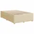 Vidaxl Box spring postelja z vzmetnico krem 120x200 cm blago