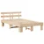 vidaXL Posteljni okvir s hrbtno oporo 135x190 cm Trden borov les