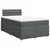 Vidaxl Box spring postelja z vzmetnico temno siva 120x200 cm blago