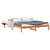 Krevetna konstrukcija s bočnim stolovima Vosak smeđa