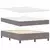 Vidaxl LED Box Spring Postelja z vzmetnico Taupe 140 x 190 cm blago