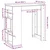 Barski stol s stalcima boja staro drvo 102x50x103,5 cm drveni