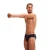 Mens swimsuit speedo 7cm tech panel brief black/chroma blue/spritz