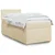 Vidaxl Box spring postelja z vzmetnico krem 80x200 cm blago