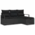 Set sofe s jastukom s pohranom 4 pcs Crna poliratan