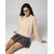Lacoste Sweatshirt polo en interlock côtelé avec étiquette Bež