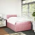 Vidaxl Box spring postelja z vzmetnico roza 120x200 cm žamet
