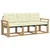 Set vanjskih sofa s jastukom 3 pcs Bijela i krem