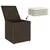 Vidaxl Vrtni stolčki z blazinami 2 kosa Rjava 40x40x43 cm Poly Rattan
