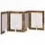 Vrata za pse s postoljem 4 pcs Dimljeni hrast 80 x 100 cm