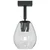 Stropni reflektor Crna 13 x 13 x 26 cm Staklo i Metal
