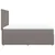 Vidaxl Box spring postelja z vzmetnico taupe 140x190 cm blago