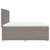 Vidaxl Box spring postelja z vzmetnico taupe 180x200 cm blago