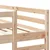 Trokatni krevet Prirodna 80 / 200 x 200 cm Čvrsto borovo drvo