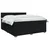 vidaXL Postelja boxspring z vzmetnico Črna 200 x 200 cm Blago