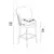 Hanah Home Set 6 barskih stolica Alte Kapućino-Crni