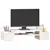 Stalak za monitor bijeli 70 x 27,5 x 15 cm od masivne borovine