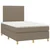 Vidaxl Box spring postelja z vzmetnico LED taupe 120x190 cm blago