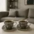 Komplet porcelanastih skodelic 2 x 250 ml kot darilo v škatli - siva vrtnica