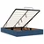 Otomanski krevet s madracem i LED plavi 140x190 cm tkanine