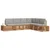 Set vanjskih sofa Prirodna i svijetlo siva 273 x 213,5 x 73 cm