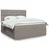Vidaxl Box spring postelja z vzmetnico taupe 180x200 cm blago