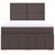 Vidaxl Box spring postelja z vzmetnico temno rjava 140x200 cm blago