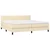 Vidaxl Box spring postelja z vzmetnico LED krem 200x200 cm blago