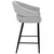 shumee Oblazinjen barski stol Ovio, siv, 65 cm