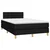 Krevet box spring s madracem LED crni 120 x 200 cm od tkanine