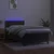 Vidaxl Box spring postelja z vzmetnico LED temno siva 100x200 cm žamet
