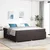Vidaxl Konstrukcija postelje Temno rjava 200 x 200 cm blago