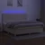 Vidaxl Box spring postelja z vzmetnico LED krem 200x200 cm blago